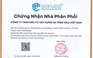 VeLa Việt Nam – Nhà phân phối băng cản nước Sofuco chính hãng tại miền Nam